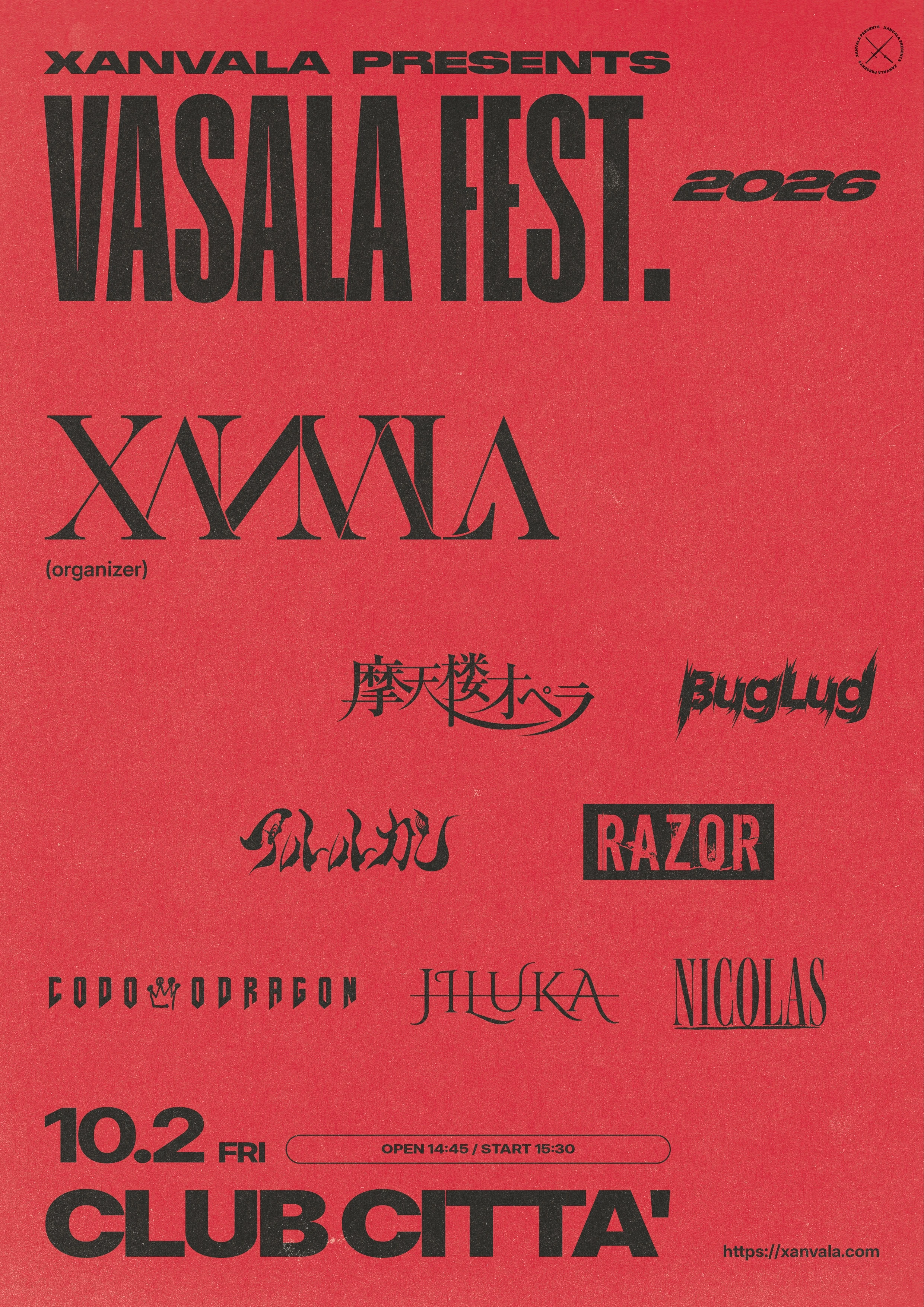2026年10月02日(金)川崎CLUB CITTA' LIVE情報解禁！